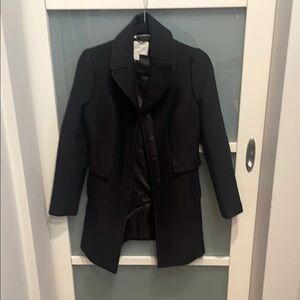 Banana Republic Black Pea Coat Classic Tailored Design, winter coat